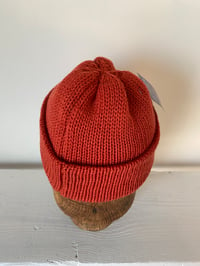 Image 8 of Merino Beanie - Poppy Orange £55.00