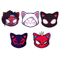 Holographic Spider kitty stickers