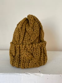 Image 1 of Beanie - Gold Khaki Cable £60.00