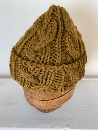 Image 13 of Beanie - Gold Khaki Cable £60.00