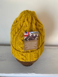 Image 15 of Alpaca Beanie - Yellow Cable £60.00