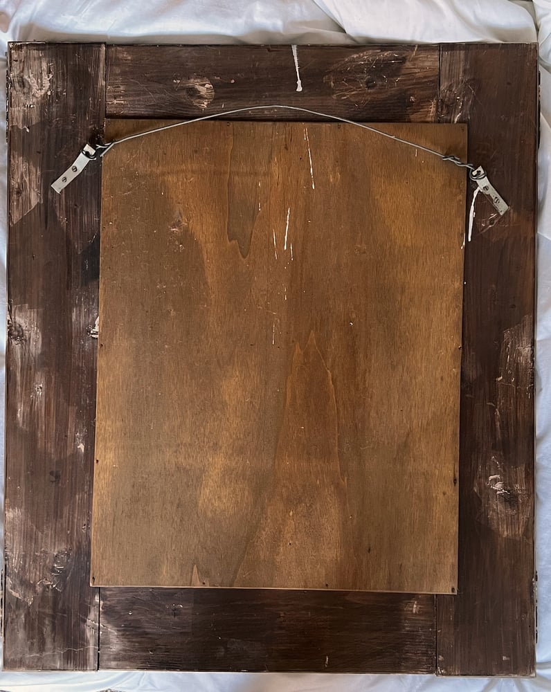 Image of Venetian-Style Mirror with Pale Blue Frame