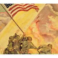Image 2 of 1940’s V.F.W. Iwo Jima Painting 