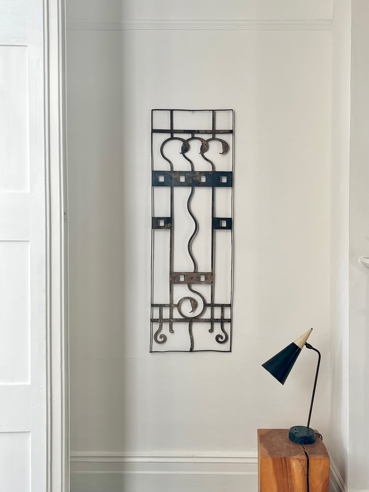 Image of Set of Two Art Nouveau Wrought Iron Screens