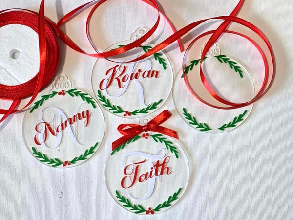 Image of Personalised Christmas Baubles