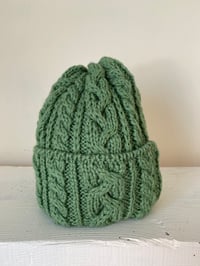 Image 1 of Beanie - Turquoise Green Cable £58.00