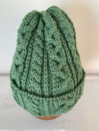 Image 6 of Beanie - Turquoise Green Cable £58.00