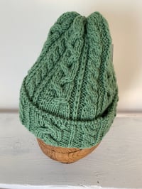 Image 7 of Beanie - Turquoise Green Cable £58.00