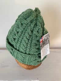 Image 9 of Beanie - Turquoise Green Cable £58.00