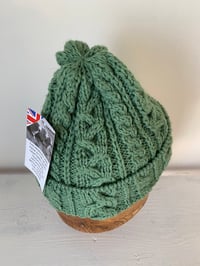 Image 11 of Beanie - Turquoise Green Cable £58.00