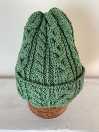 Image 14 of Beanie - Turquoise Green Cable £58.00