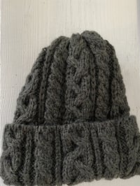 Image 12 of Beanie - Hunter Olive Green Cable £58.00