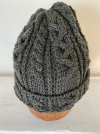 Image 11 of Beanie - Hunter Olive Green Cable £58.00