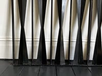 Image 5 of  Two Modernist Panels of Wrought Iron Railings, Gates or Screens