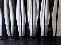 Image 6 of  Two Modernist Panels of Wrought Iron Railings, Gates or Screens