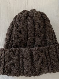 Image 12 of Beanie - Brown Cable £58.00