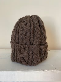 Image 1 of Beanie - Brown Cable £58.00