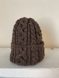 Image 2 of Beanie - Brown Cable £58.00