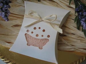 Image of 10 Sets Bubbling Tub Bath Salts Pillow Box™ 4 piece set