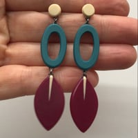 NEW long drop claret earrings