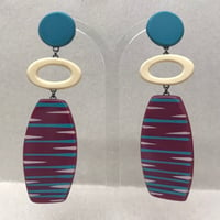 NEW long drop Modernist earrings