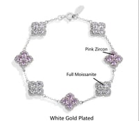 Image 2 of Moissanite clover Bracelet 