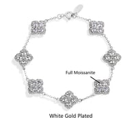 Image 1 of Moissanite clover Bracelet 