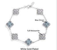 Image 3 of Moissanite clover Bracelet 