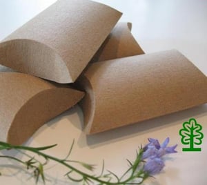 Image of 50 Small Kraft Pillow Boxes - eco-friendly - 100% recycled paperboard