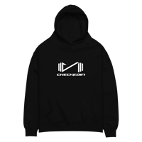 Checkedin Oversized Graphic Hoodie