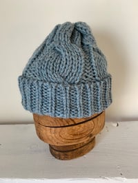 Image 8 of Beanie - Pastel Blue cable £58.00