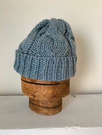 Image 9 of Beanie - Pastel Blue cable £58.00