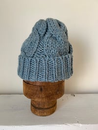 Image 10 of Beanie - Pastel Blue cable £58.00