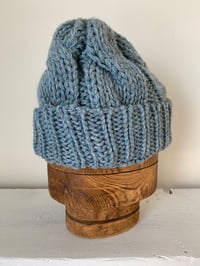 Image 11 of Beanie - Pastel Blue cable £58.00