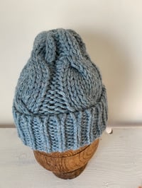 Image 13 of Beanie - Pastel Blue cable £58.00