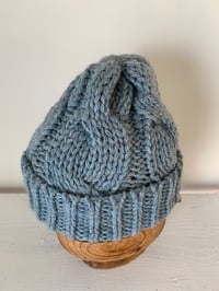 Image 14 of Beanie - Pastel Blue cable £58.00