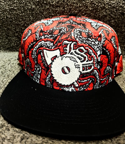 Image of KRAKEN: LTD EDITION RED KRAKEN Snap Back hat