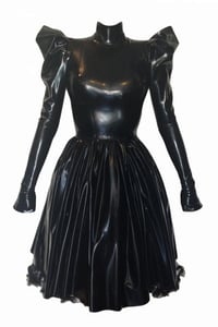 Vamp Latex Dress with Shoulder Pads – Fierce & Glamorous