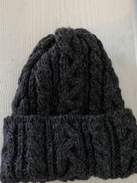 Image 4 of Beanie - Charcoal Cable £58.00