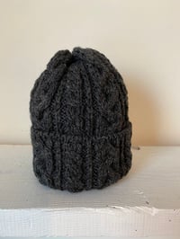 Image 2 of Beanie - Charcoal Cable £58.00