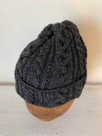 Image 6 of Beanie - Charcoal Cable £58.00