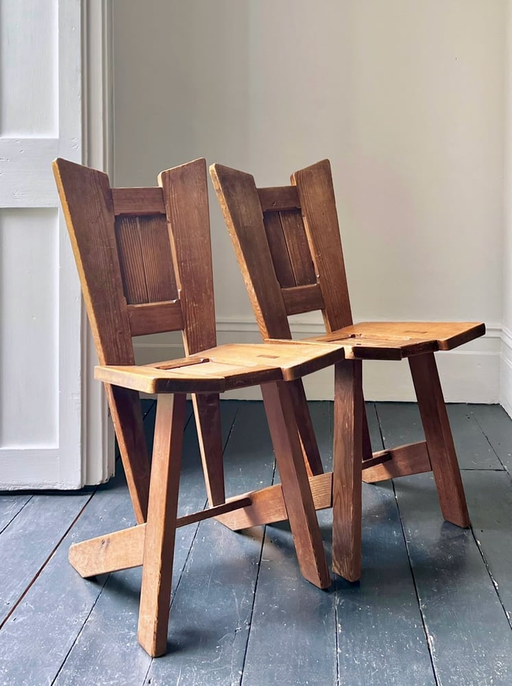 Image of Pair of Arts & Crafts Side Chairs, Early 20th Century European