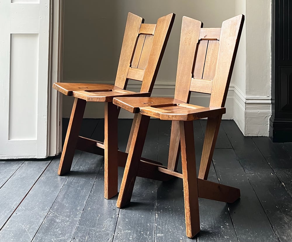 Image of Pair of Arts & Crafts Side Chairs, Early 20th Century European