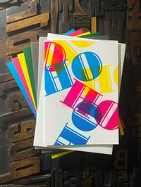 Image 1 of Ho Ho Ho CMY | Christmas letterpress card
