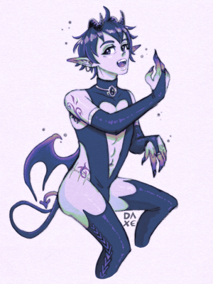 dark faerie boy sticker