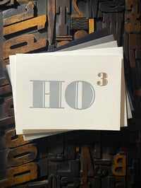 Image 1 of Ho Ho Ho | Silver | Christmas letterpress card 