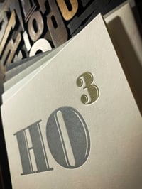 Image 2 of Ho Ho Ho | Silver | Christmas letterpress card 