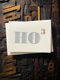 Image 3 of Ho Ho Ho | Silver | Christmas letterpress card 