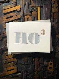 Image 4 of Ho Ho Ho | Silver | Christmas letterpress card 