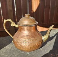 Image 1 of Copper Brass Teapot 